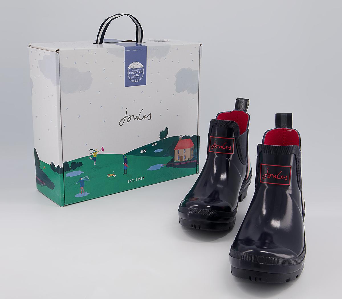 Joules Wellibob Ankle Wellies Joules Wellibob Ankle Wellies Navy Rainbow