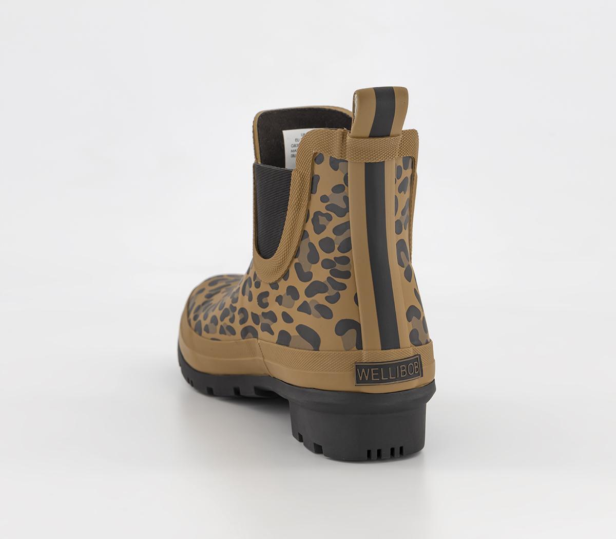 Joules Wellibob Wellies Leopard - Ankle Boots