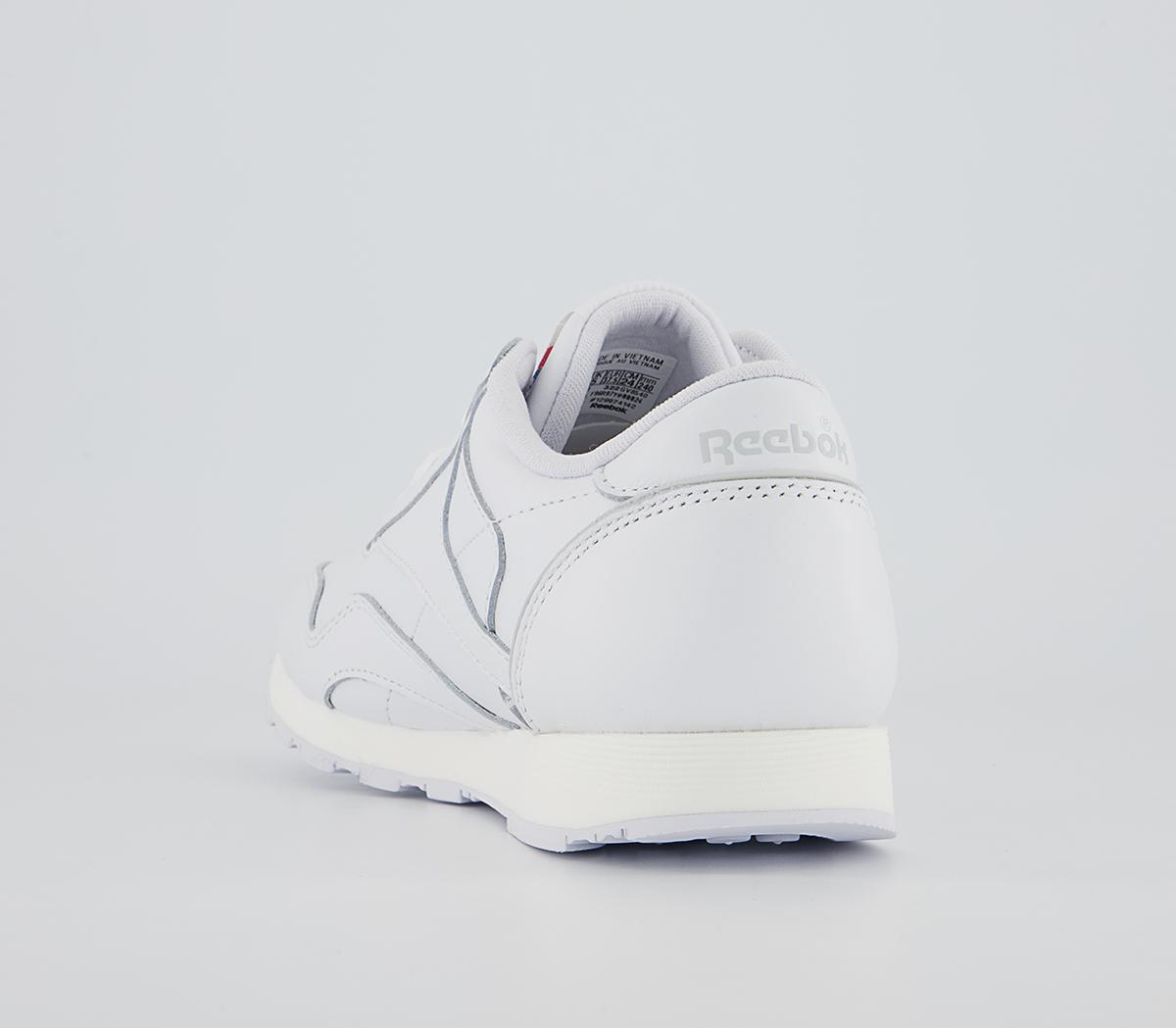 Reebok Classic Leather Plus Trainers Reebok Classic Leather Plus Trainers White Pure Grey Vector Red