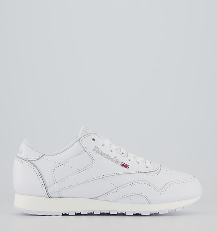 Reebok Classic Leather Plus Trainers White Pure Grey Vector Red