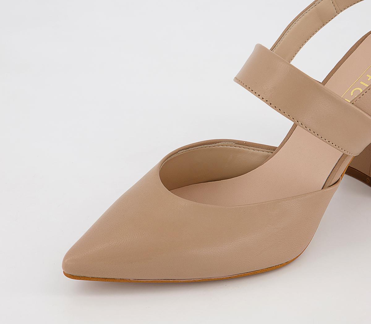 OFFICE Miracle 2 Strap Court Heels Camel Leather Heels
