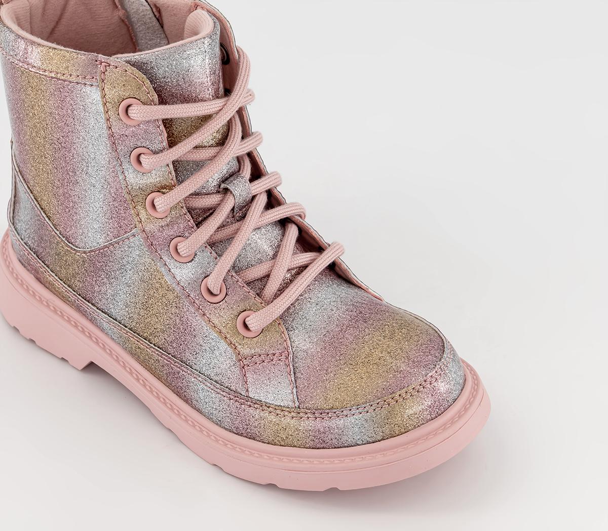 UGG Robley Glitter Youth Boots Metallic Rainbow Unisex