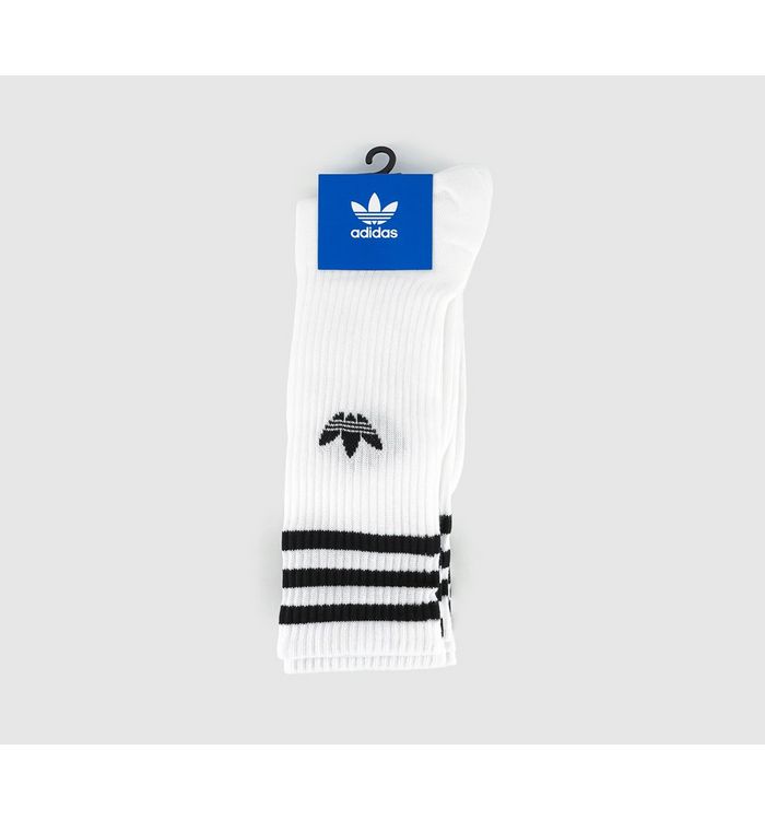 Adidas Crew Sock 3 Pairs White Black Cotton