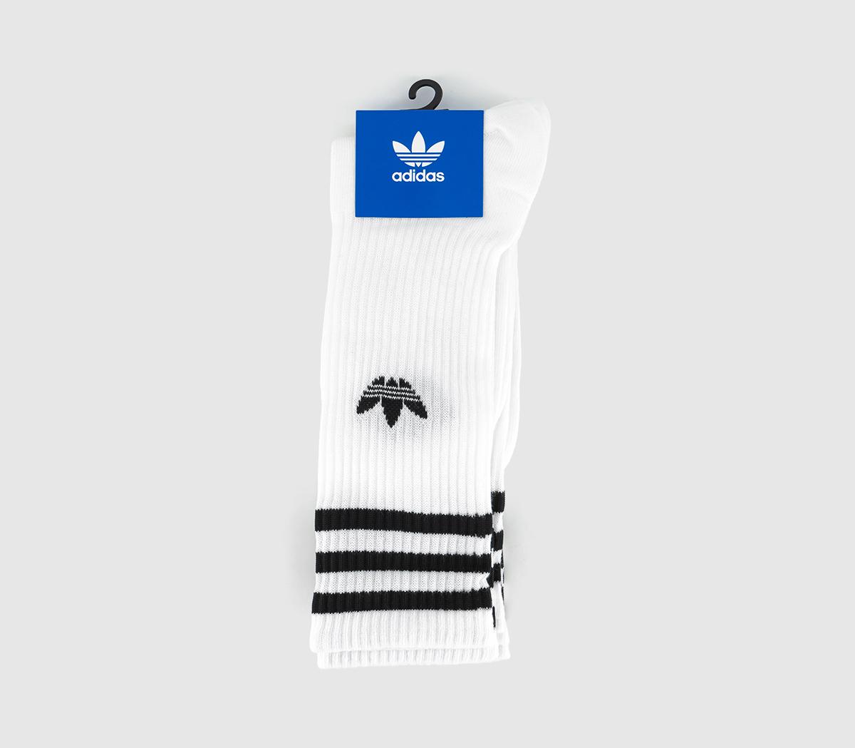 adidas Crew Sock 3 Pairs White Black - Accessories