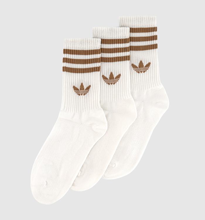 adidas Crew Sock 3 Pair Socks White Cardboard
