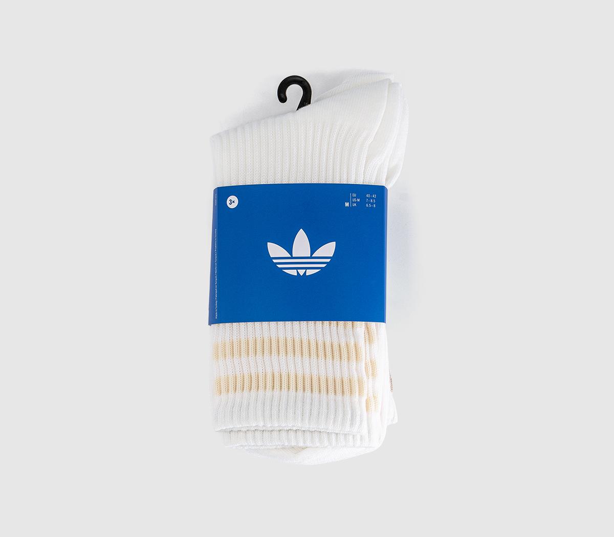 adidasCrew Sock 3 PackOnder White Clear Pink Wonder Beige