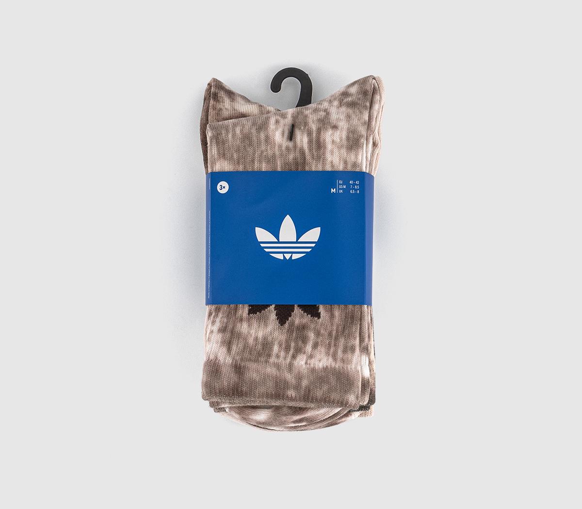 adidasCrew Sock 3 Pair Socks adidasCrew Sock 3 Pair SocksTrace Brown Dark Brown Putty Mauve