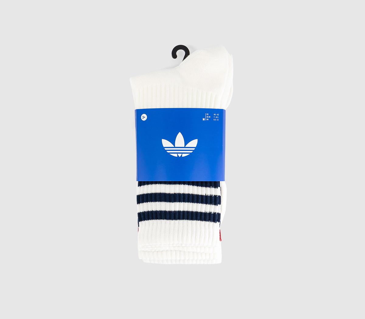 adidasCrew Sock 3 PairsNight Indigo Victory Red Collegiate Green