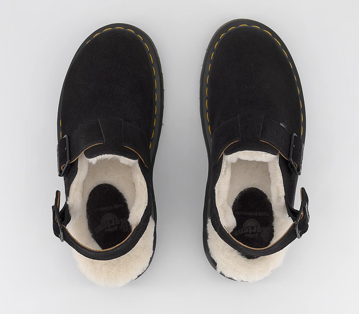 Dr. MartensJorge Shearling Buckle MulesBlack Classic Calf