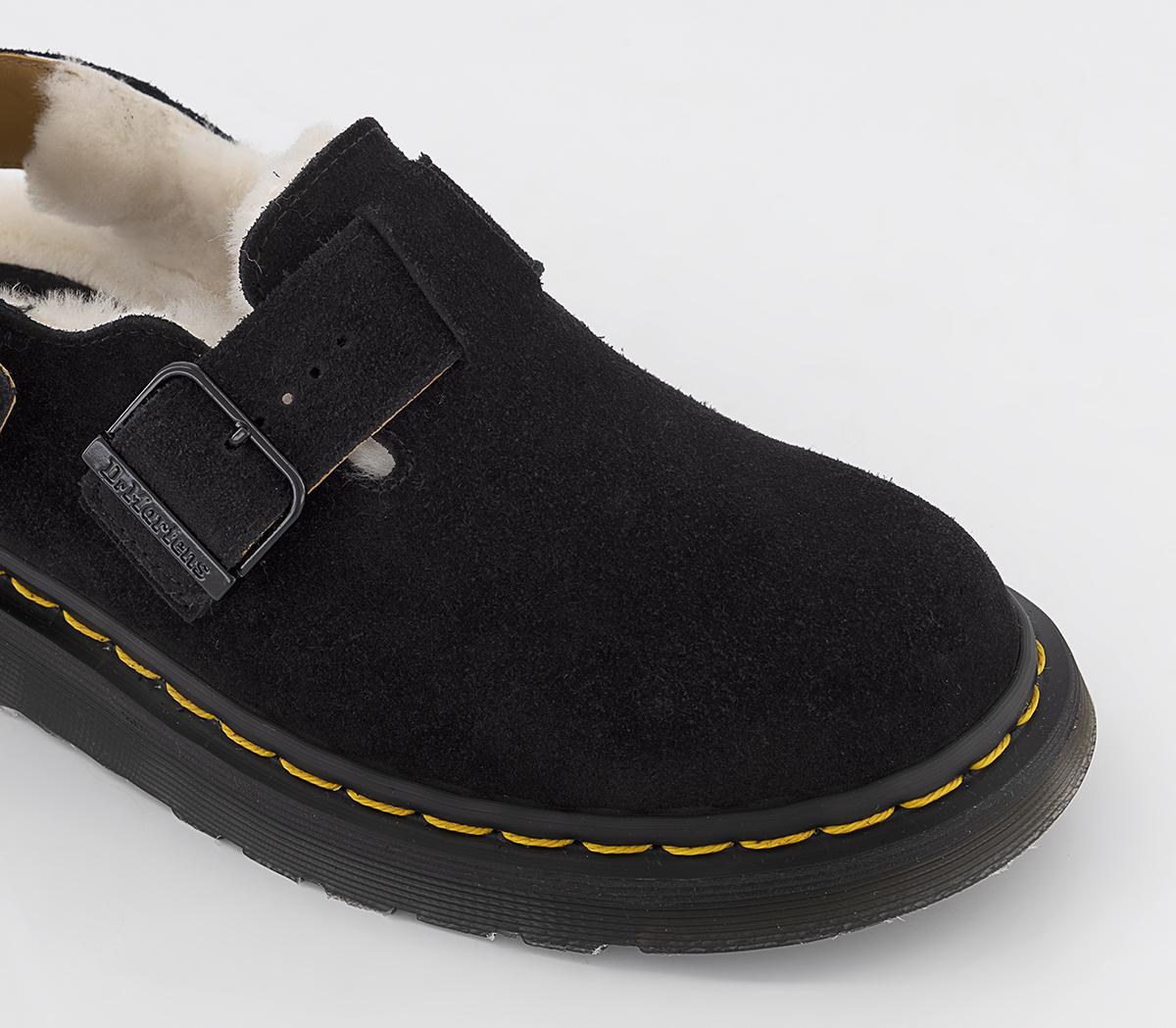 Dr. MartensJorge Shearling Buckle MulesBlack Classic Calf