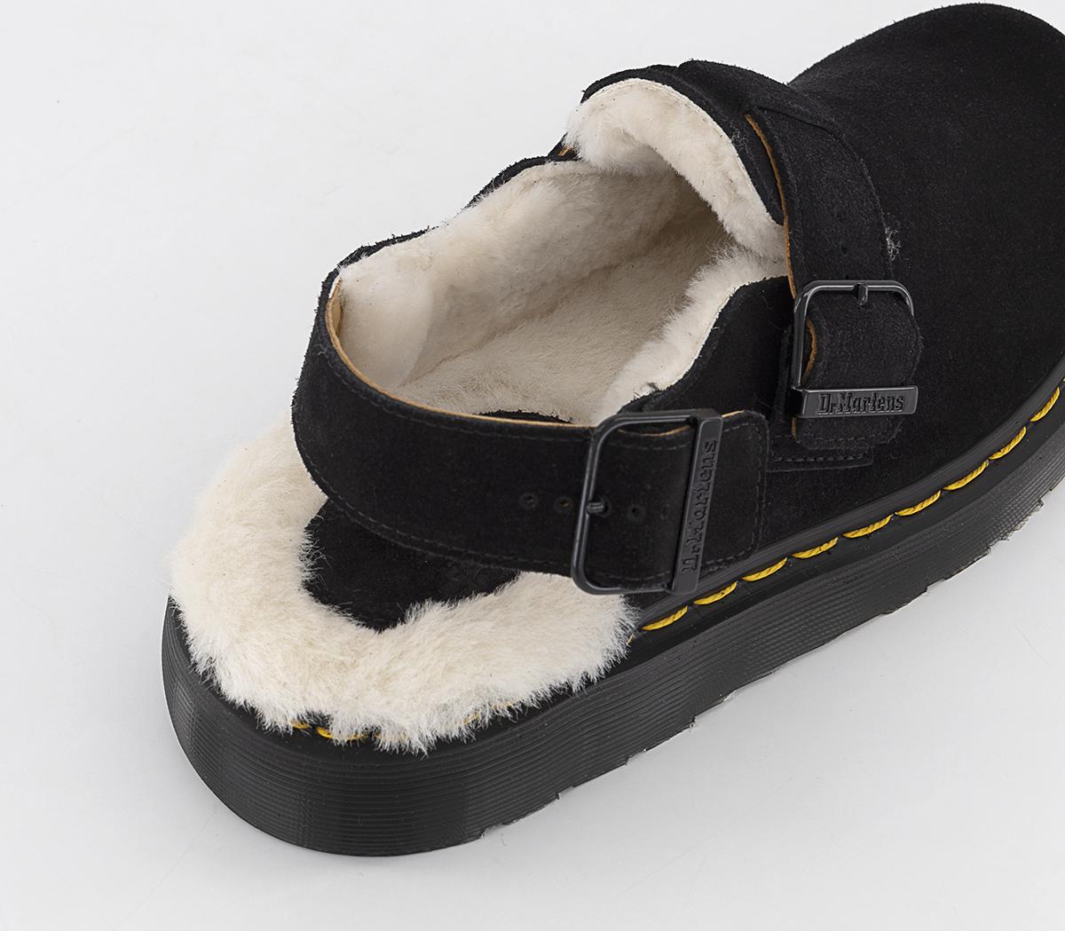 Dr. MartensJorge Shearling Buckle MulesBlack Classic Calf