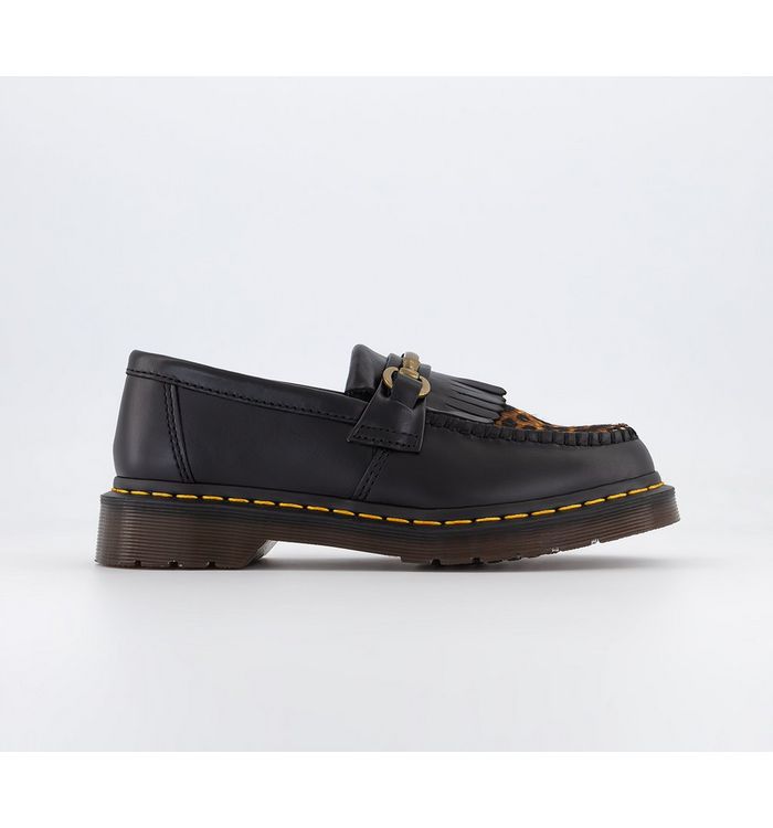 Dr. Martens Adrian Snaffle Loafers Black Mirco Leopard Leather