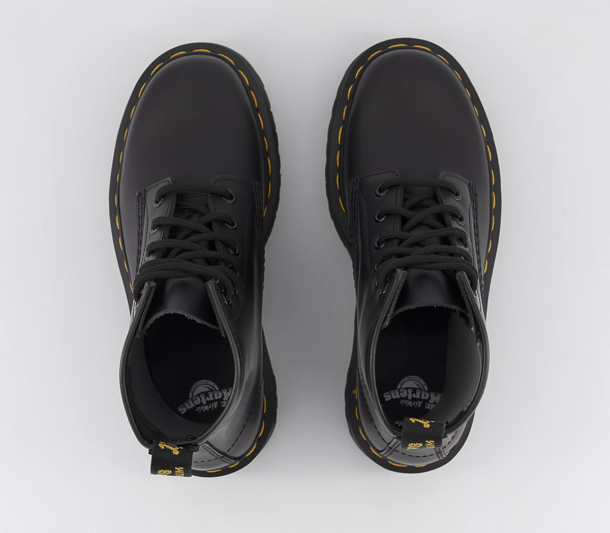 Dr. Martens 101 Quad Boots Black Smooth Women's Ankle Boots