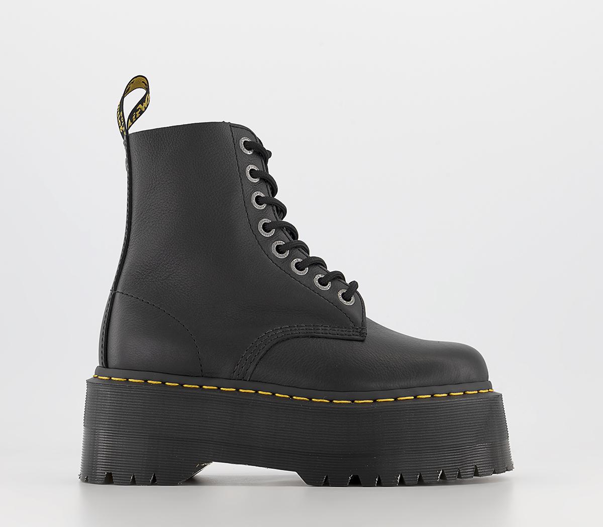 Dr. Martens 1460 Pascal Max Boots Black Pisa - Women's Ankle Boots