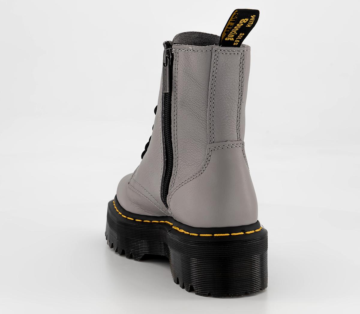 Dr. Martens Jadon III Boots Zinc Grey Pisa - Women's Ankle Boots