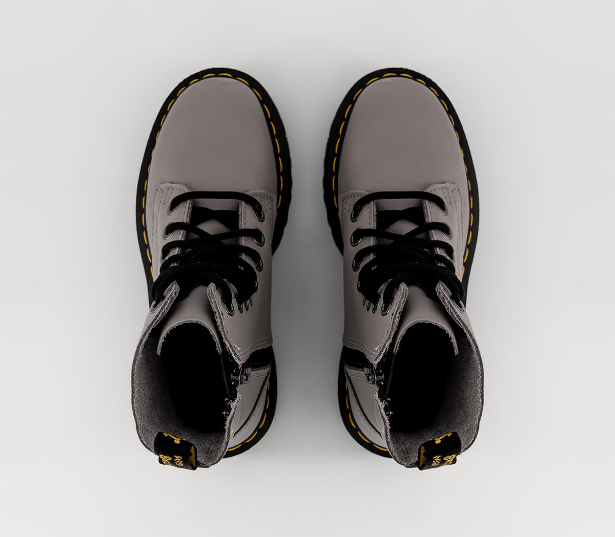 Dr.Martens JADON III 8ホールZINC GREY グレー Dr. Martens Jadon III Boots Zinc Grey Pisa - Women's Ankle Boots