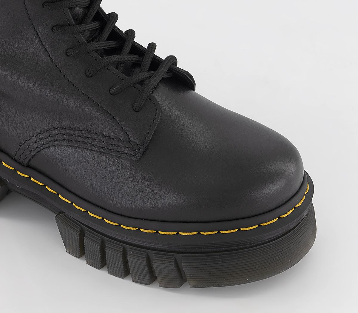 Dr. Martens Audrick 20 Eye Boots Black Nappa Lux - Women's