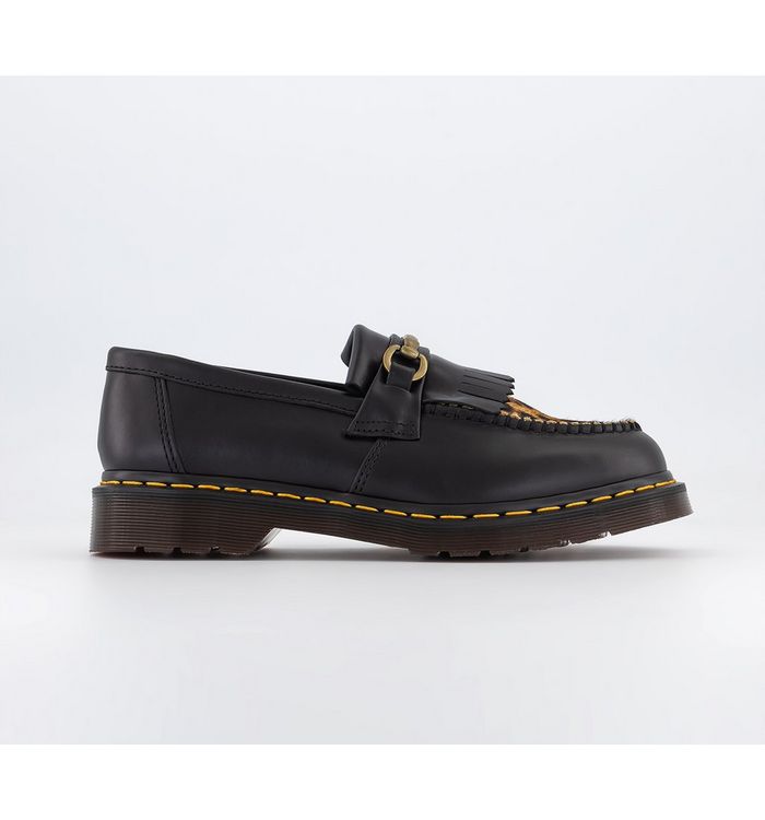 Dr. Martens Adrian Snaffle Loafers Black Micro Leopard