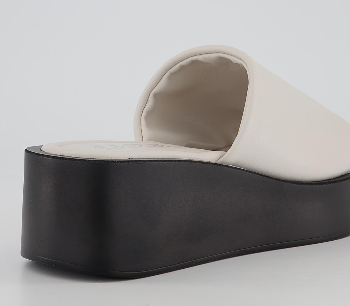 Office Maggie Flatform Mules Office Maggie Flatform Mules White