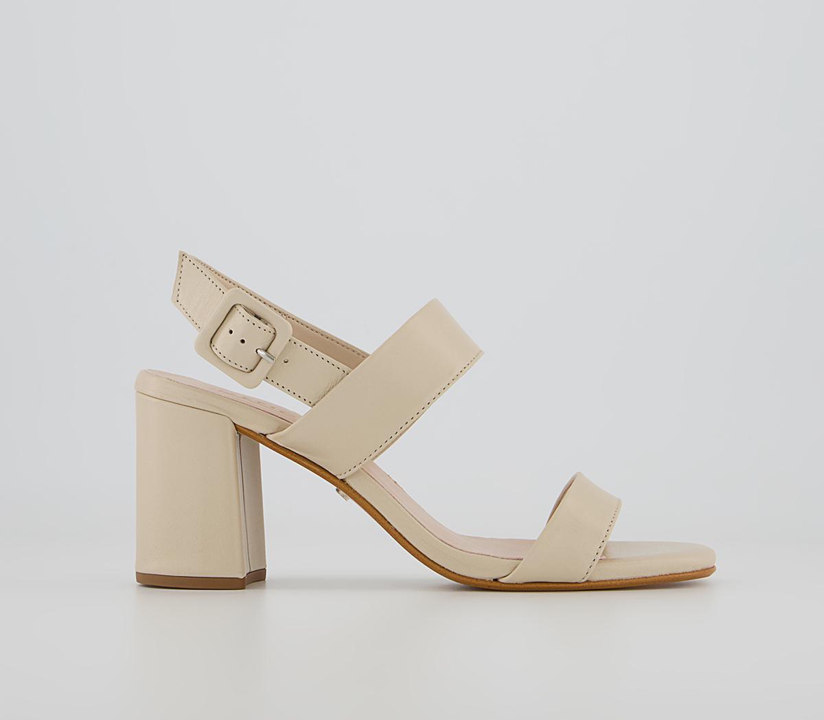 Cream shop block heels