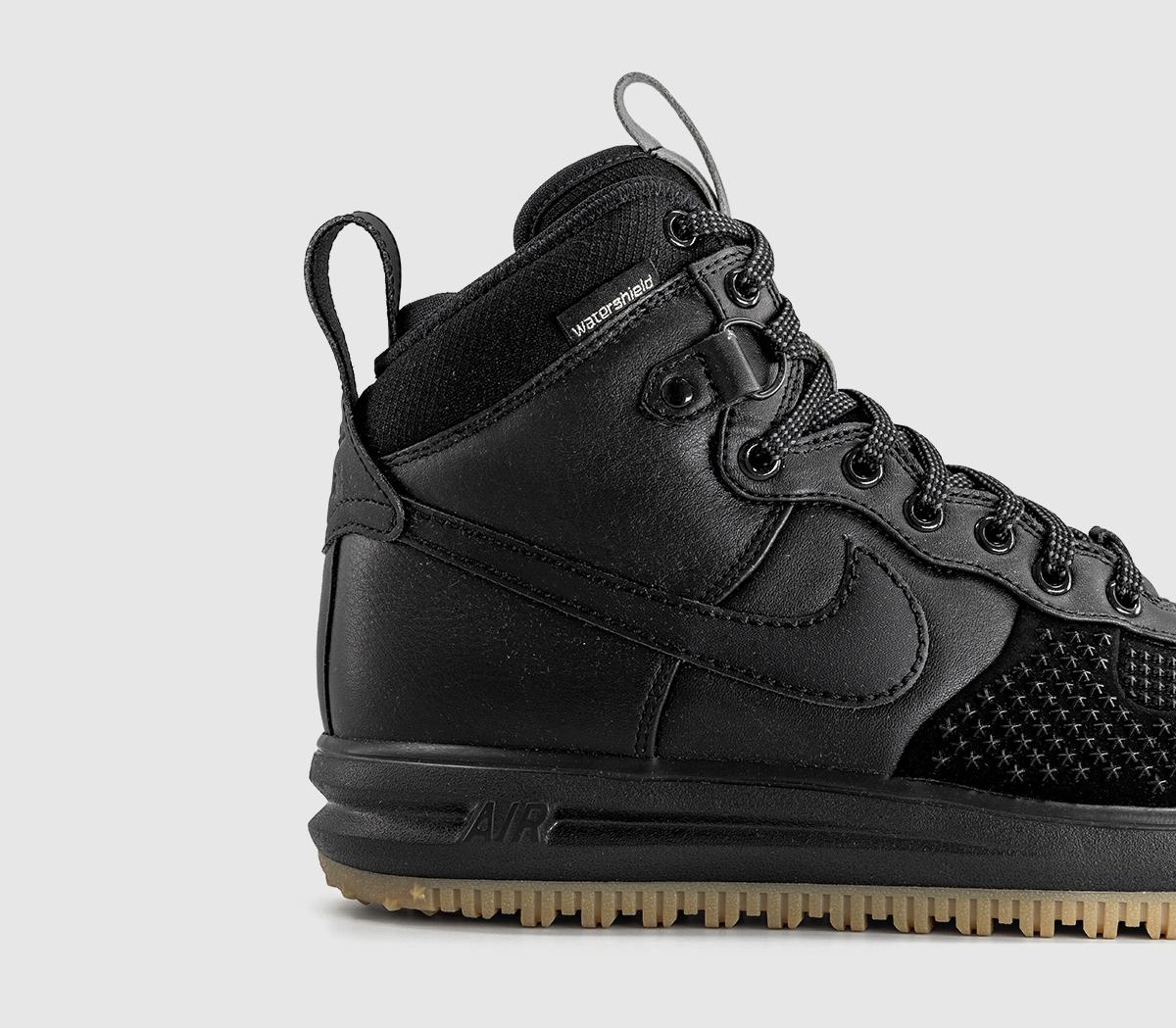 NikeLunar Force 1Black Black Metallic Silver Anthracite