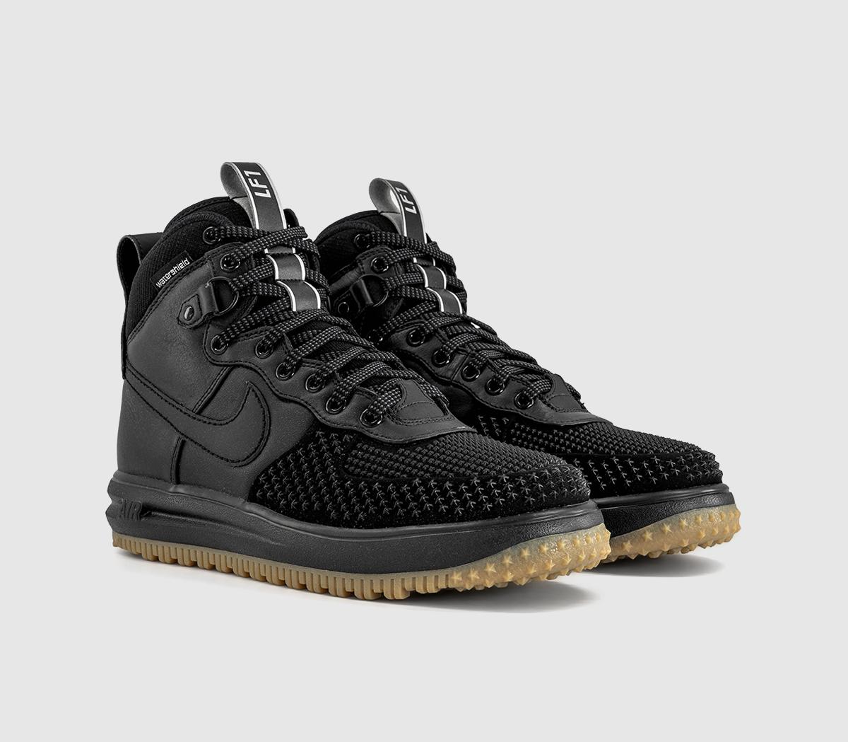 NikeLunar Force 1Black Black Metallic Silver Anthracite