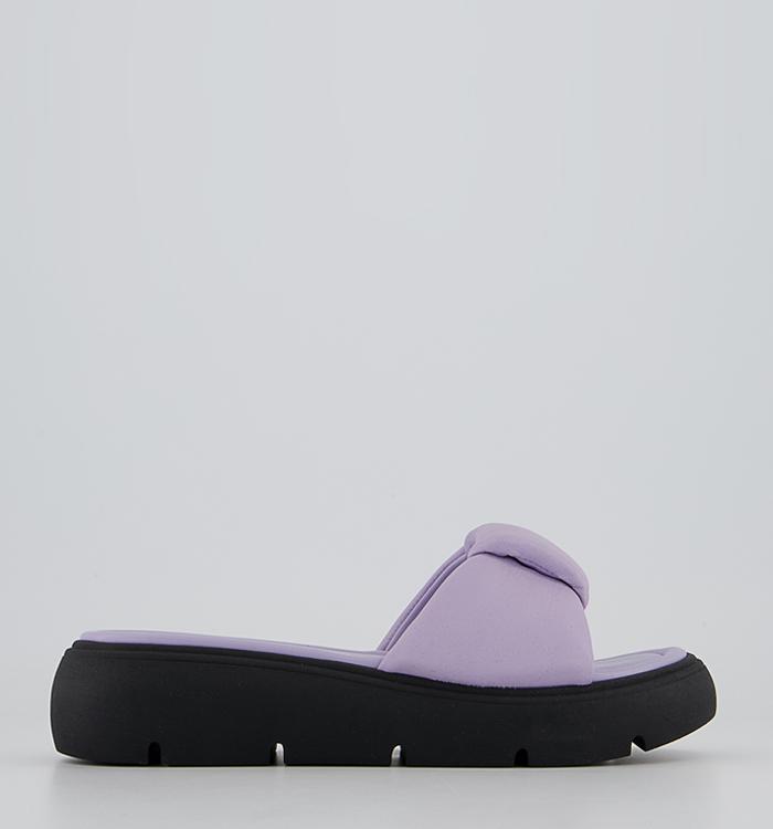 Office Sunny Padded Flatform Sandals Lilac Leather