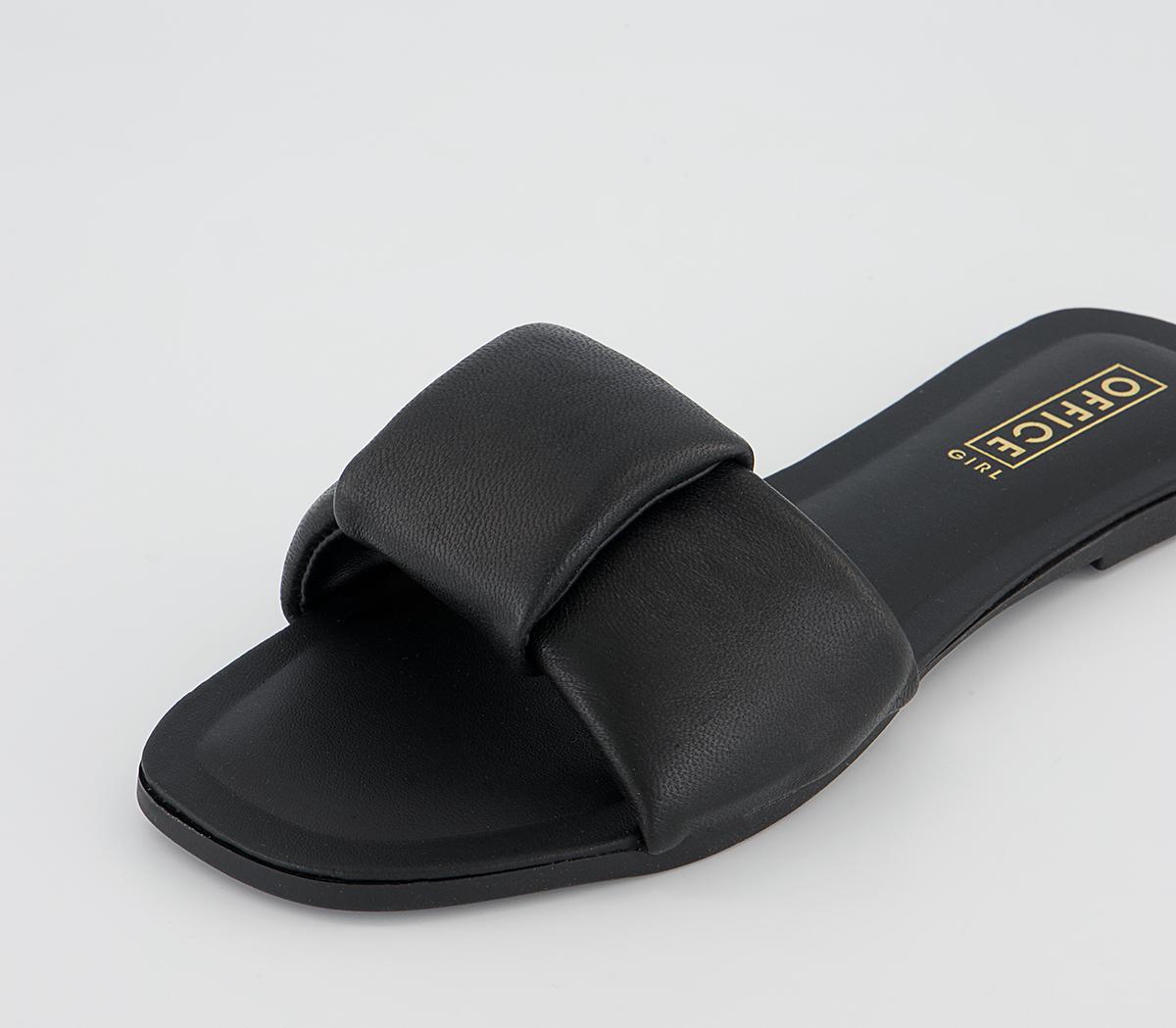 Office Stella Padded Strap Sandals Office Stella Padded Strap Sandals Black Leather