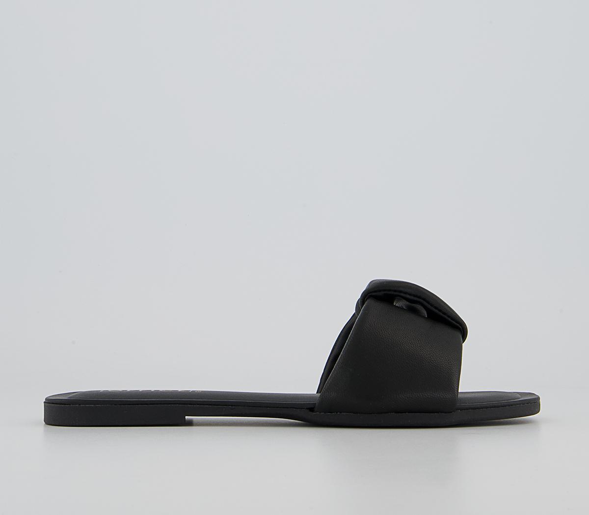 Office Stella Padded Strap Sandals Office Stella Padded Strap Sandals Black Leather