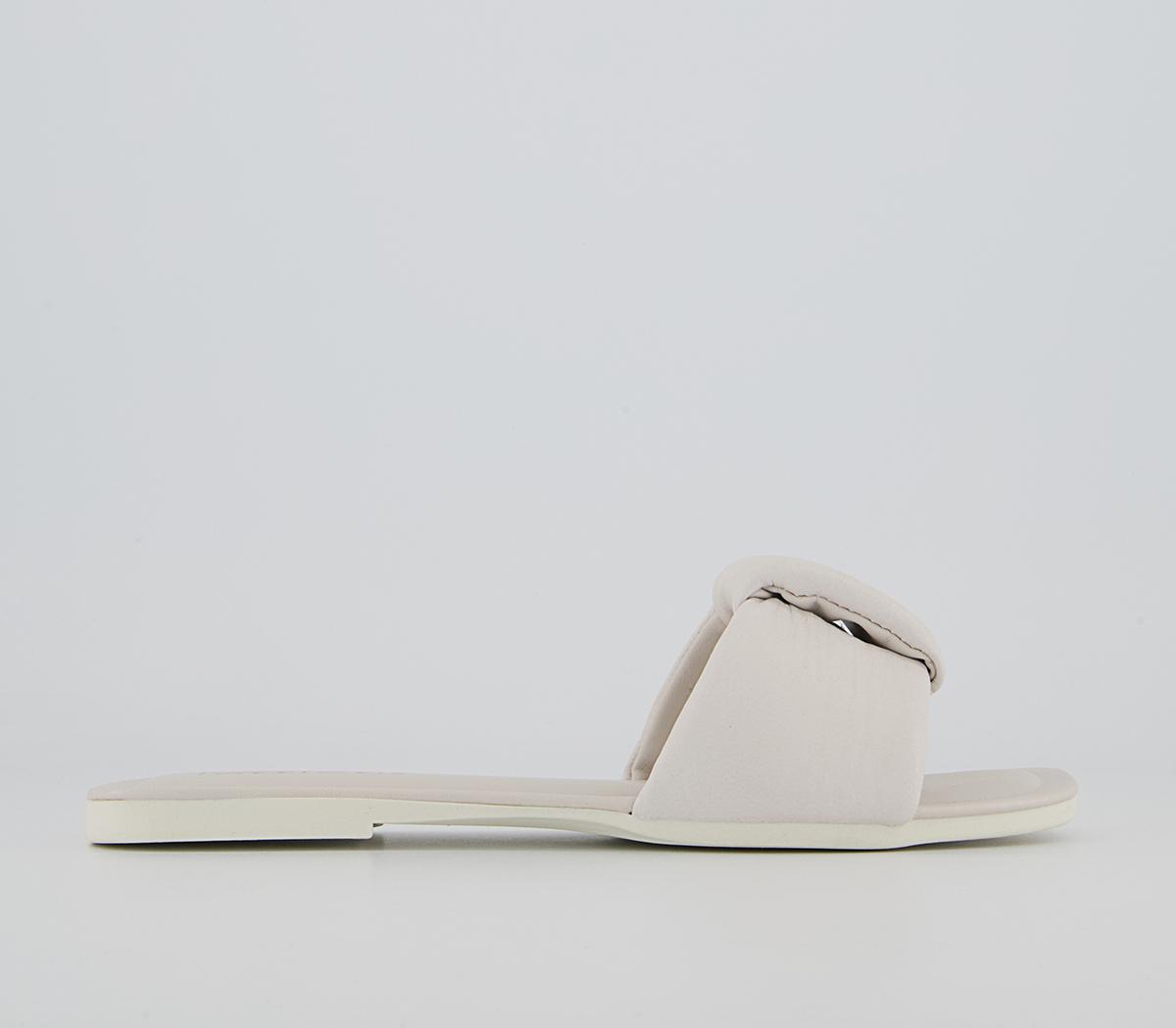 OfficeStella Padded Strap SandalsWhite Leather