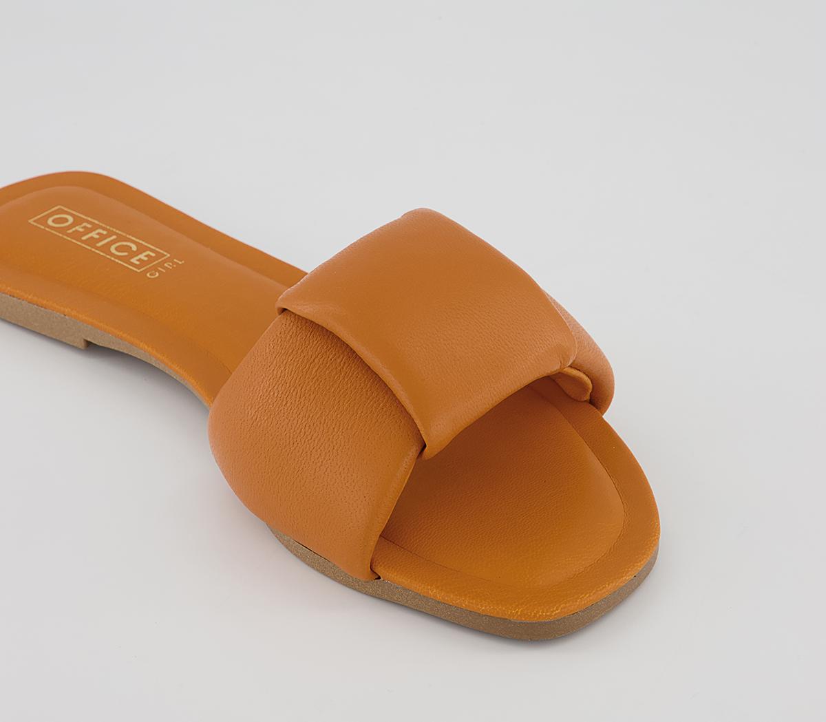 Office Stella Padded Strap Sandals Office Stella Padded Strap Sandals Orange Leather