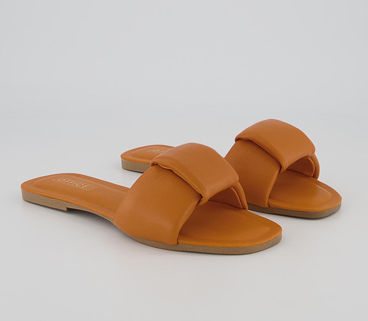 Office Stella Padded Strap Sandals Office Stella Padded Strap Sandals Orange Leather