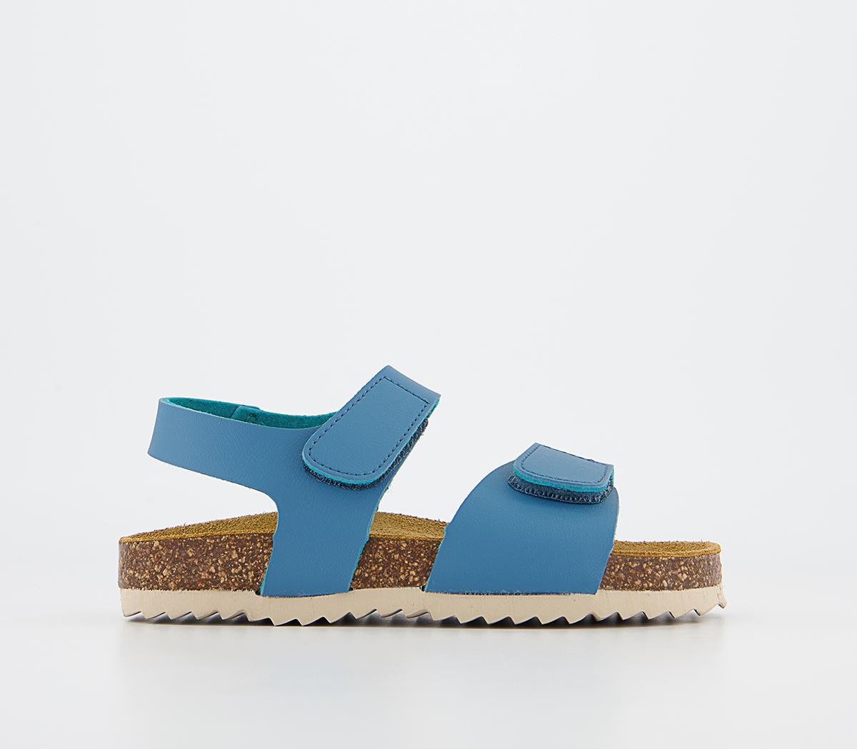 Earthchild Tropical Junior Double Strap Sandals Blue