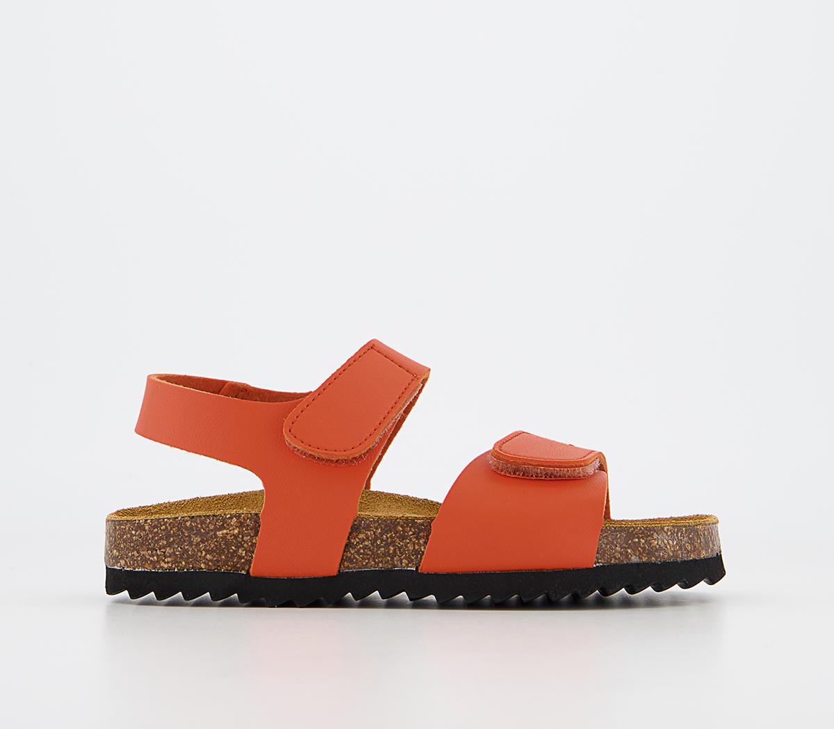 Tropical Junior Double Strap Sandals Orange