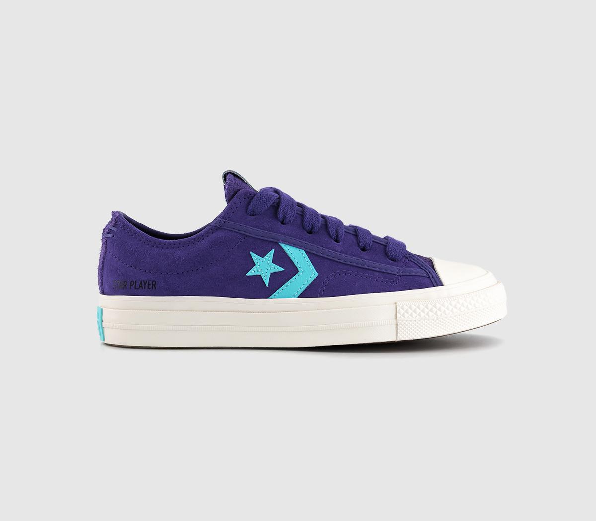 ConverseStar Player 76 TrainersCourt Purple Egret Triple Cyan