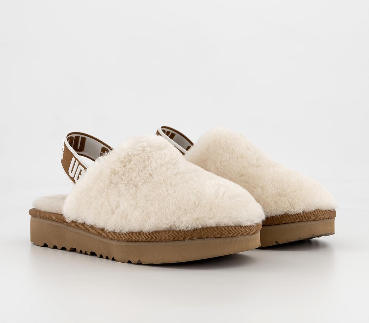 新品 UGG FLUFF YEAH CLOG 21cm UGG Fluff Yeah Clog Youth Natural - Unisex