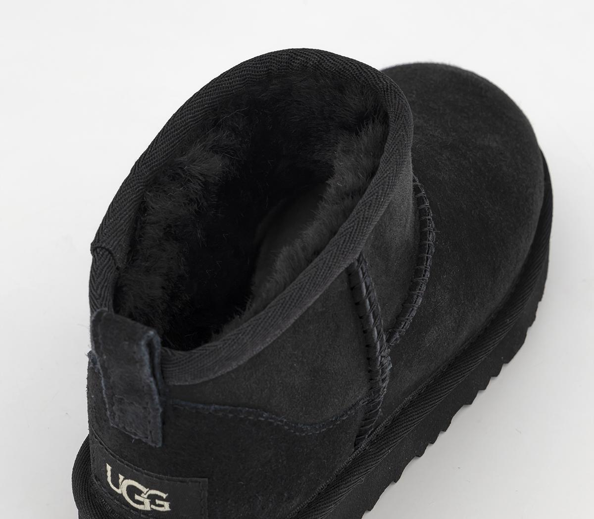 UGG Classic Ultra Mini II Youth Boots Black - Unisex