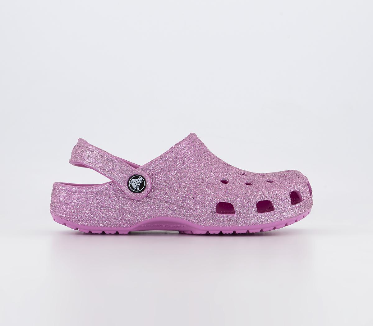 Pink store sparkly crocs