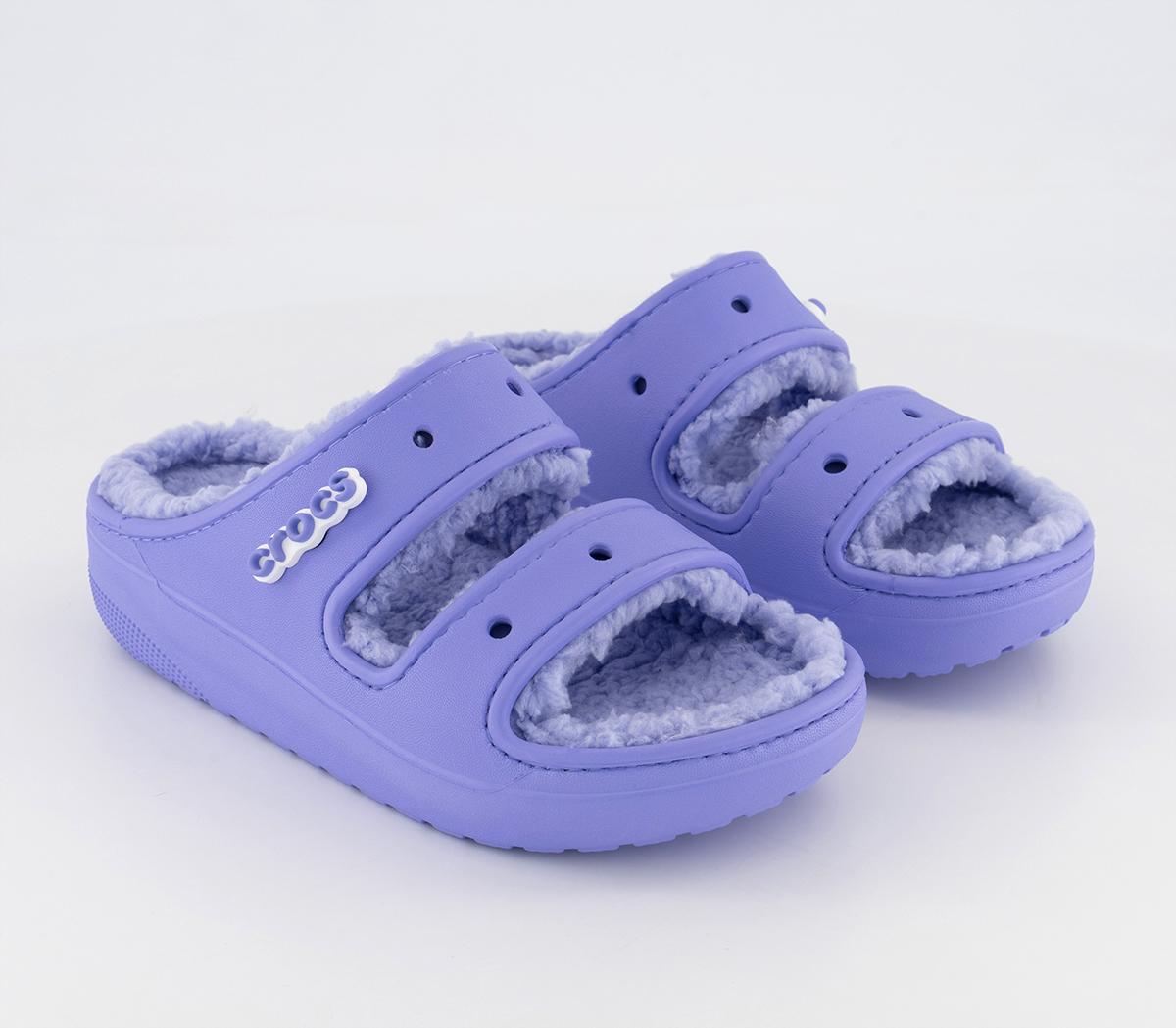 Crocs Classic Cozzzy Sandals Digital Violet - Women’s Sandals