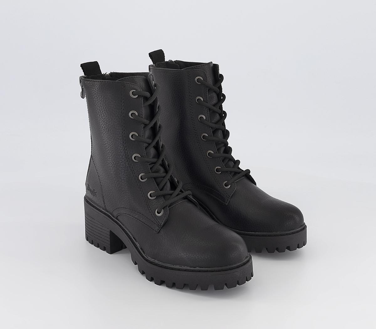 Blowfish Malibu Leith Lace Up Boots Black - Women's Ankle Boots