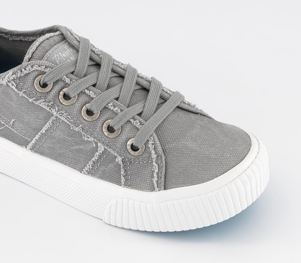 Blowfish Malibu Casper Trainers Fog Grey Canvas - Flat Shoes for Women