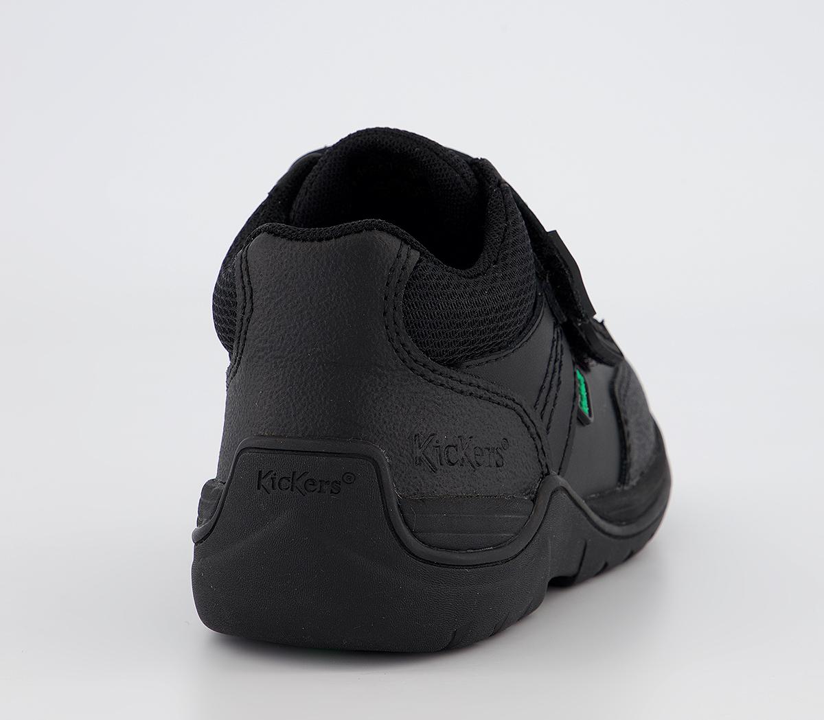 Kickers Stomper Mid Infant Shoes Black Leather Unisex