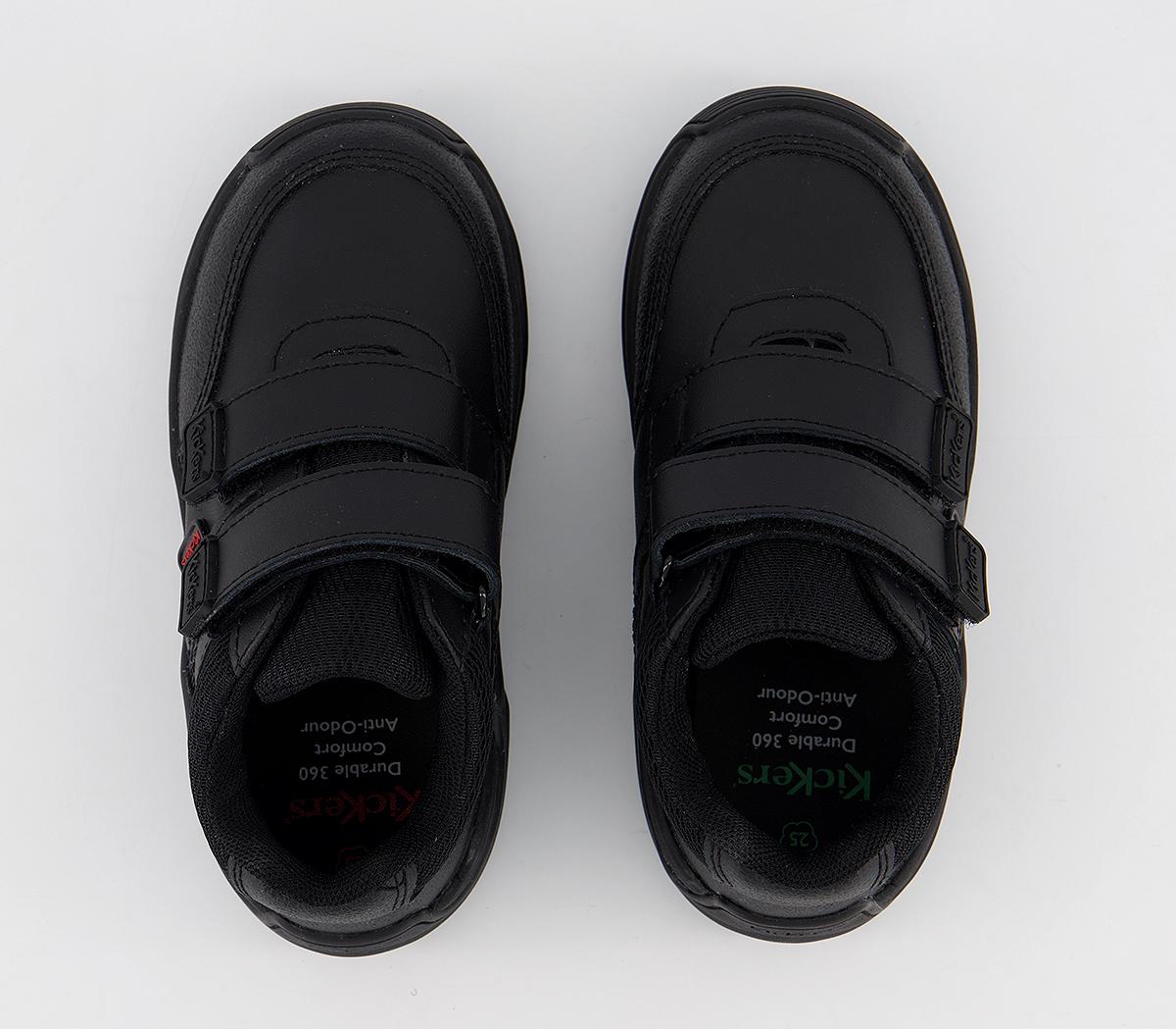 KickersStomper Mid Infant ShoesBlack Leather