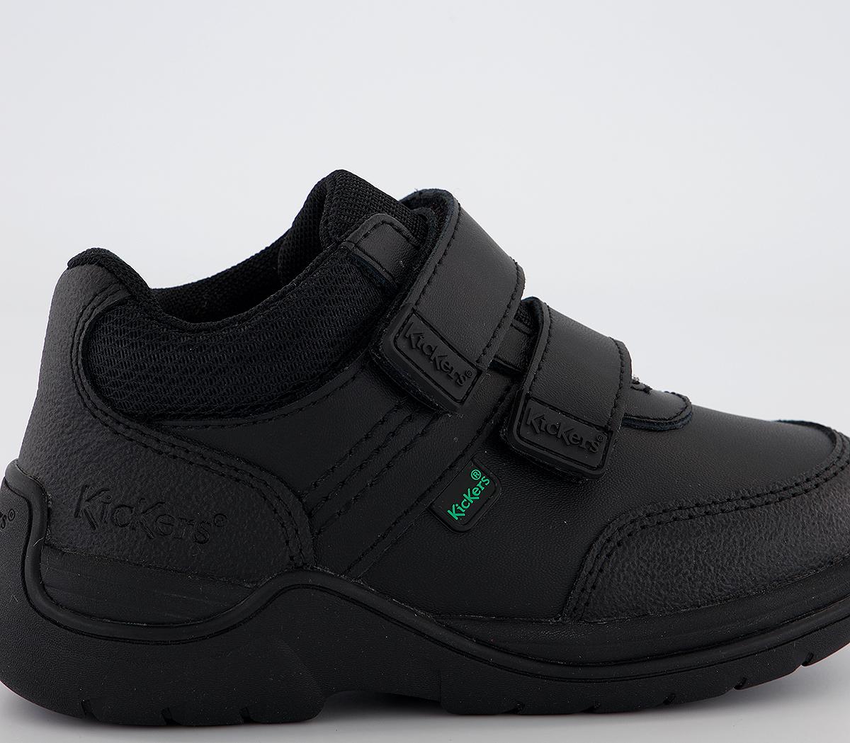 KickersStomper Mid Infant ShoesBlack Leather