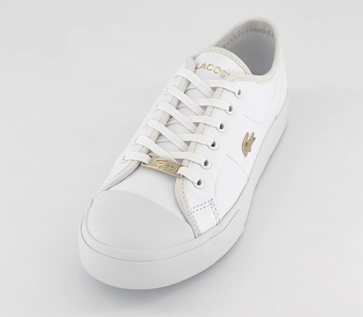 Lacoste Zianeplus Trainers White Gold - Women's Trainers