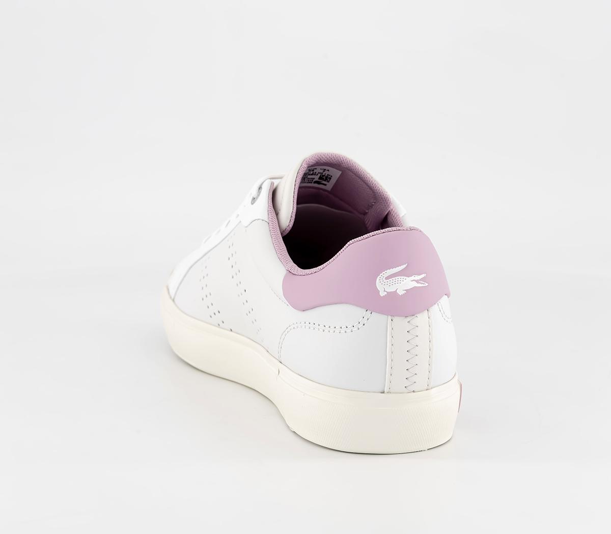 Lacoste Powercourt Trainers White Pink Women's Trainers