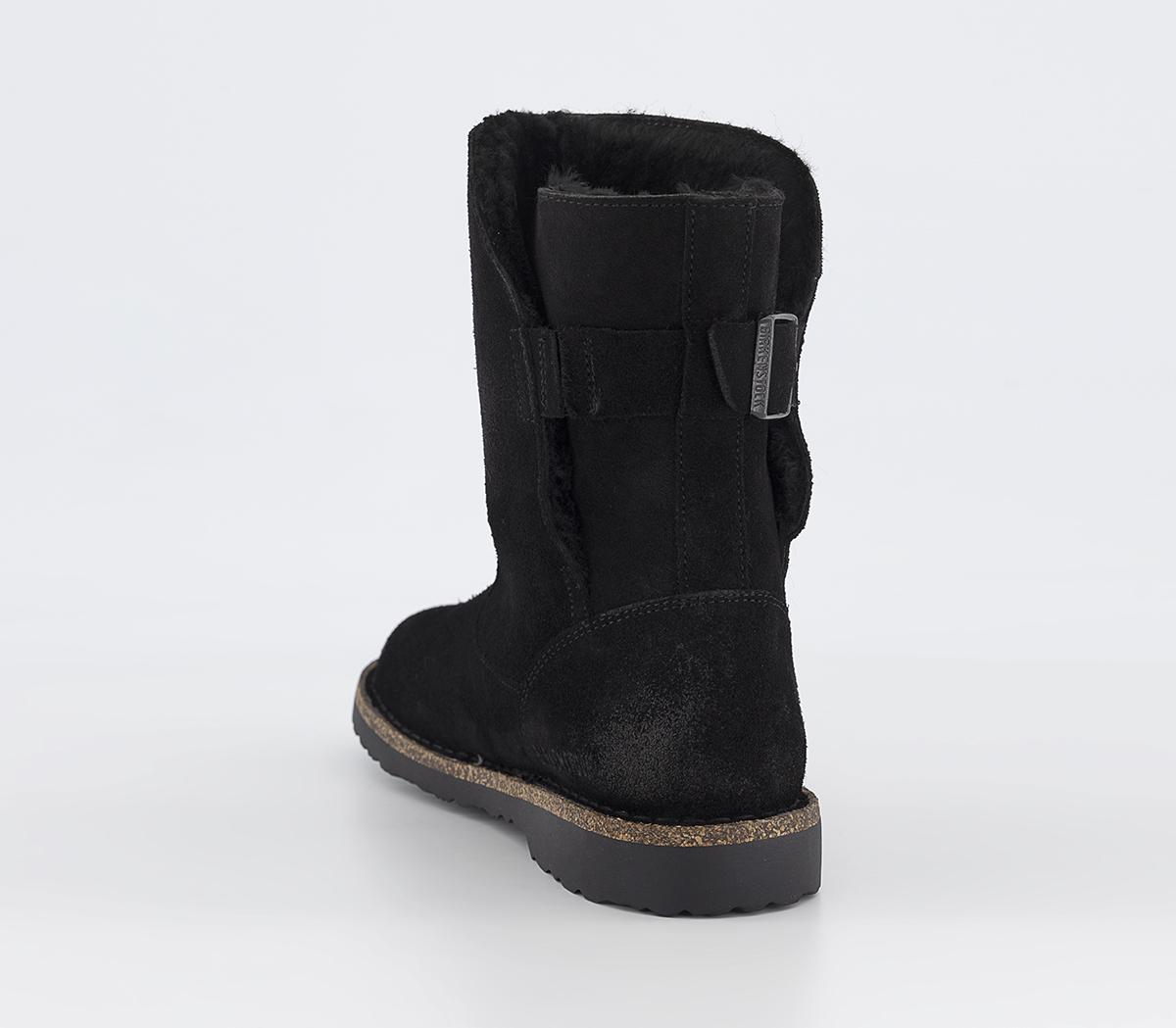 BIRKENSTOCK Uppsala Shearling Boots Black - Flat Shoes for Women