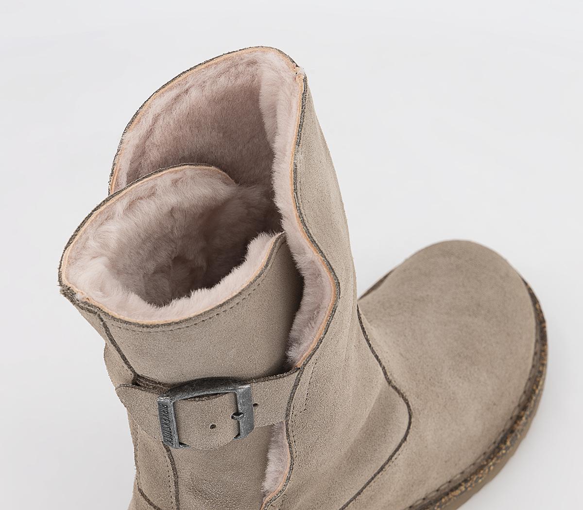 BIRKENSTOCK Uppsala Shearling Boots Gray Taupe Women's Boots