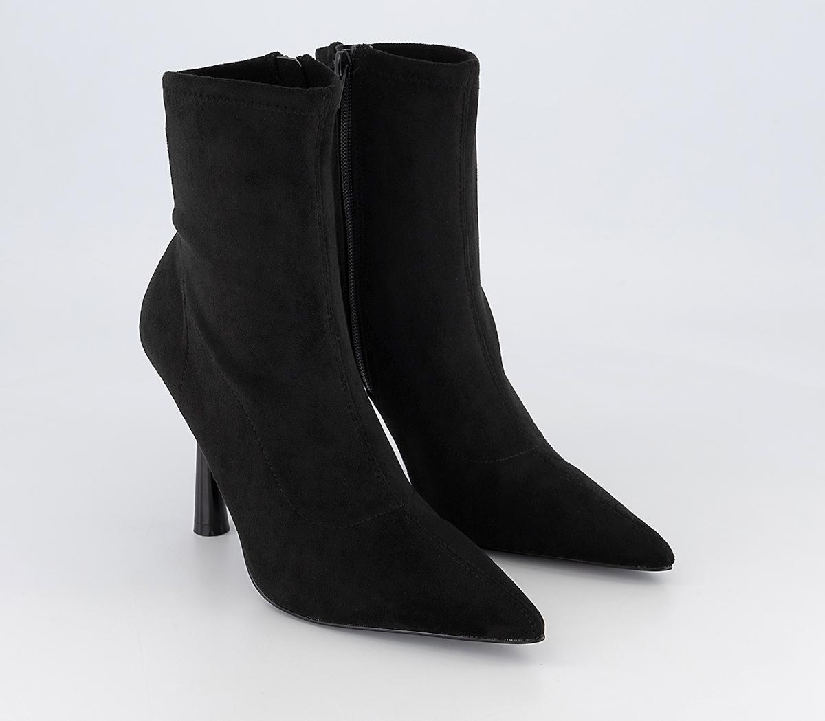 OFFICE Ariella Point Stretch Pull On Ankle Boots Black Women's Ankle