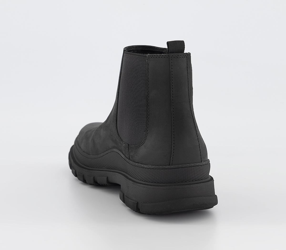 OFFICE Brentwood Heavy Sole Chelsea Boots Black Leather Men’s Boots